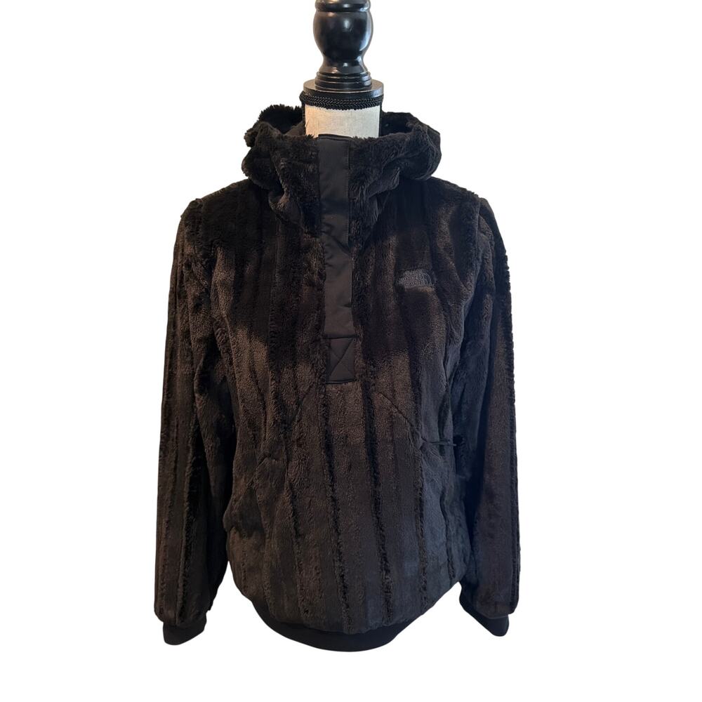 ⭐️ Women’s The North Face Dk Brown Furlander  Quarter Snap Hoodie Size Medium